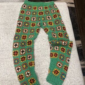 Colorful Crochet Patterned Pants